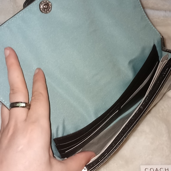 NWT 💥Coach Bleecker Wallet💥 Gunmetal/silv - Picture 7 of 16